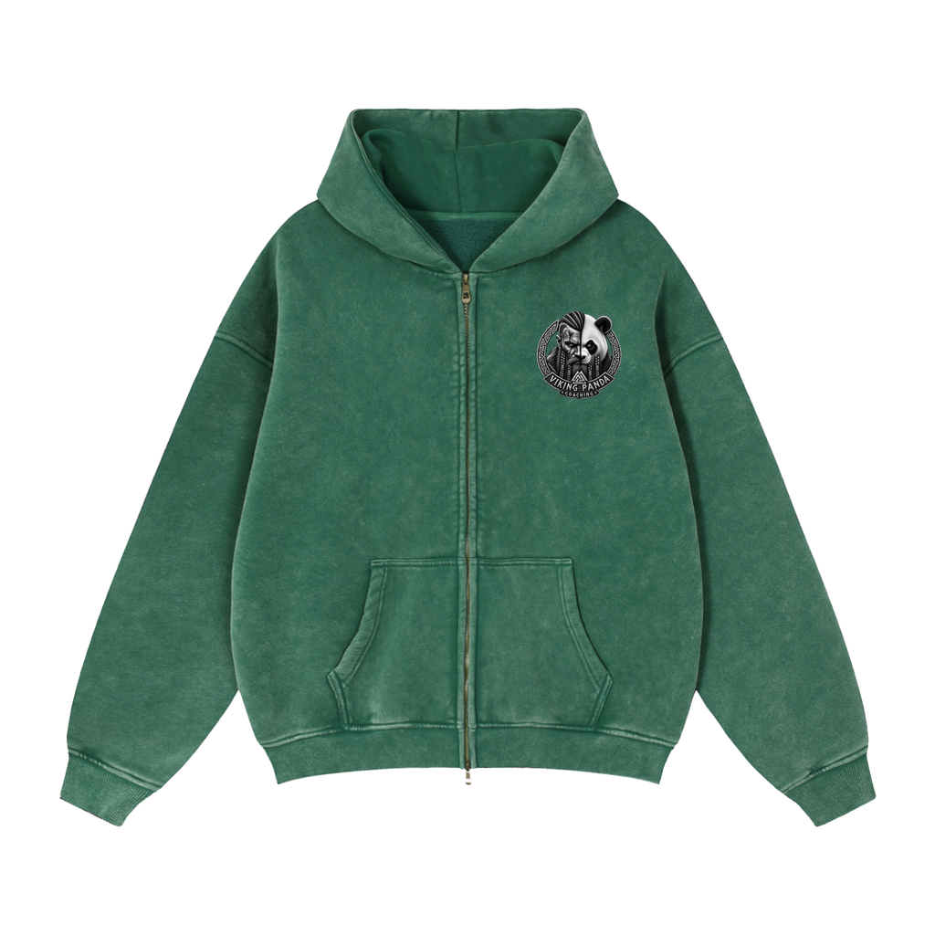 Viking Family/Zip Boxy Fleece Hoodie