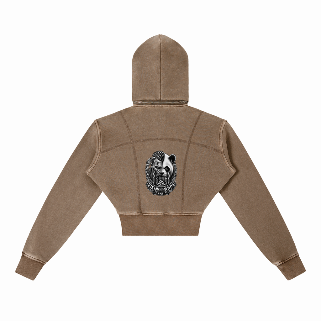 Womans Cropped Fleece Hoodie