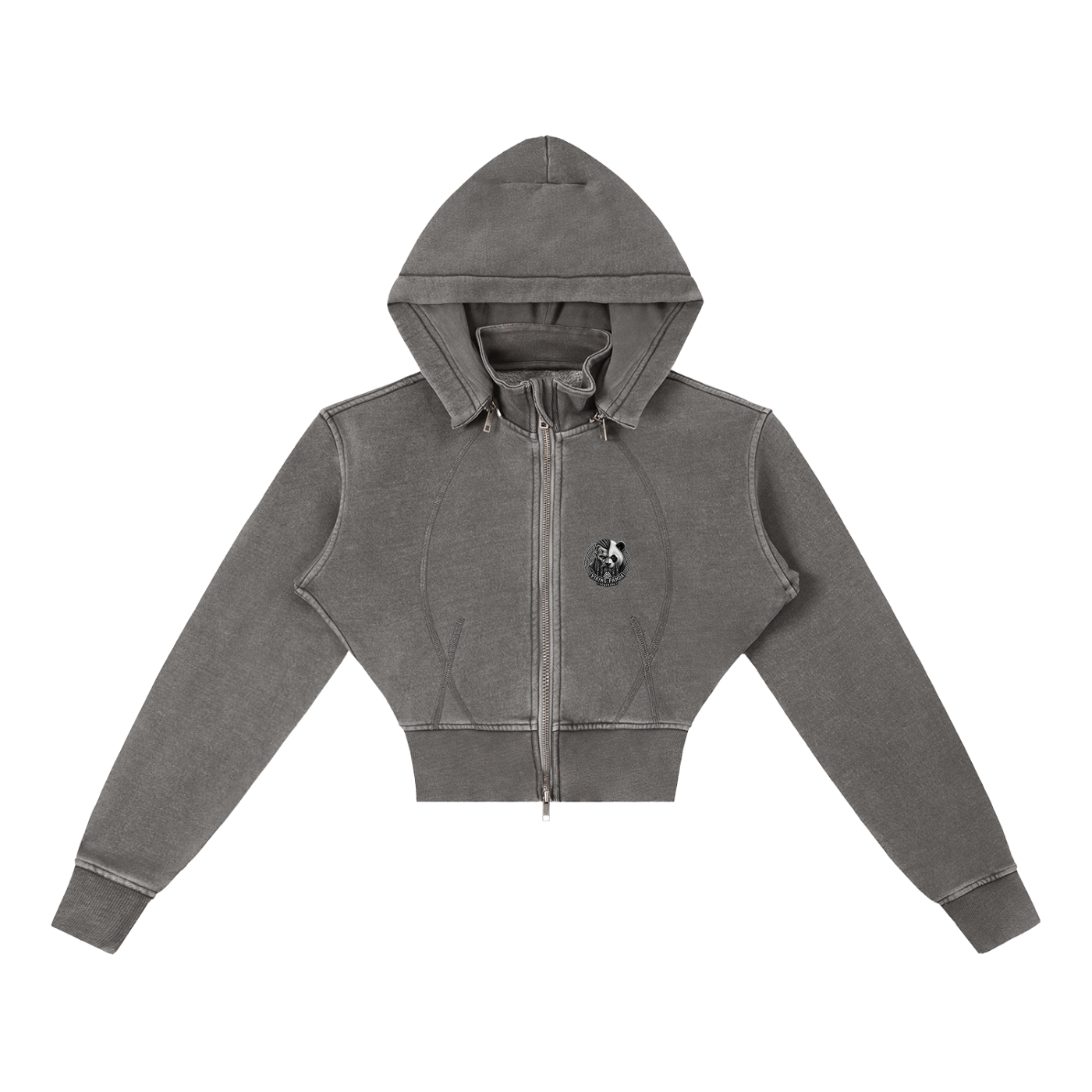 Womans Cropped Fleece Hoodie