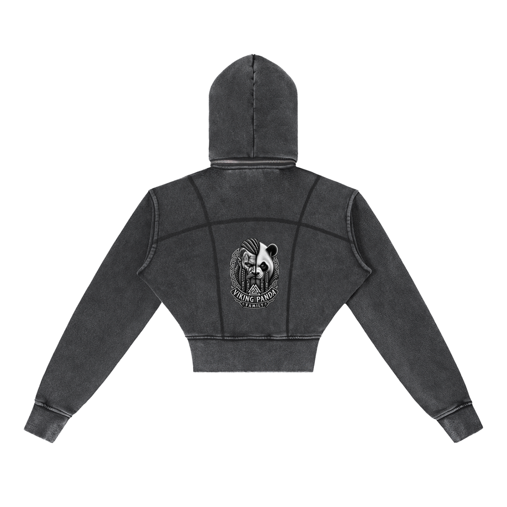 Womans Cropped Fleece Hoodie