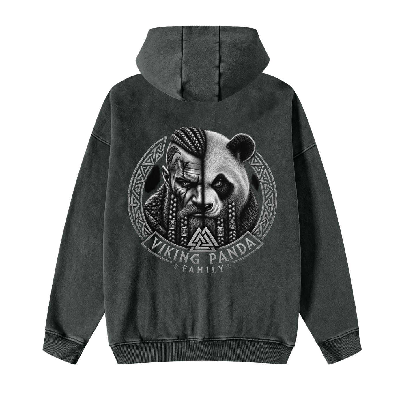 VikingFamily/Snow Washed Zip Fleece Hoodie