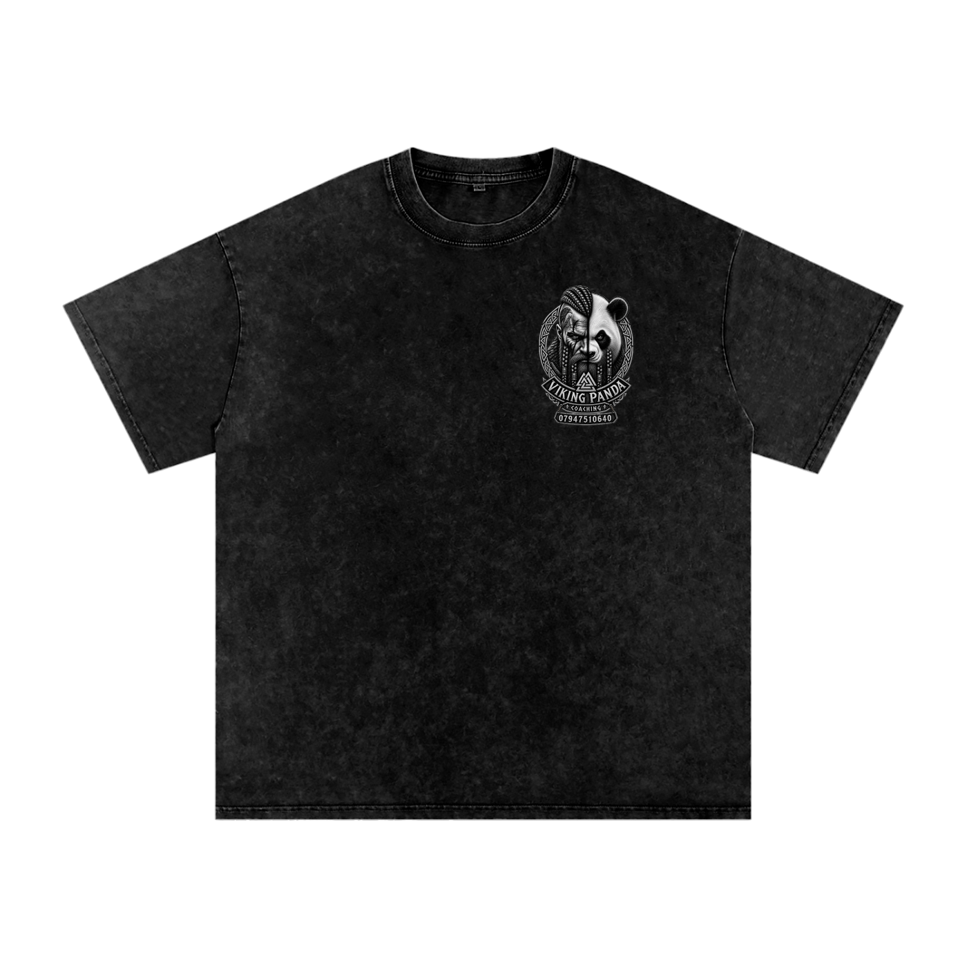 Panda Family Supporter. Snow Washed Oversized Cotton T-Shirt