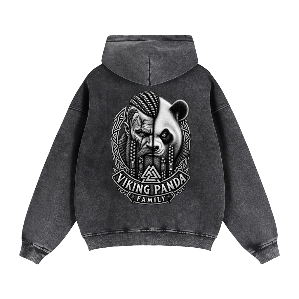 Viking Family/Zip Boxy Fleece Hoodie