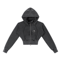 Womans Cropped Fleece Hoodie