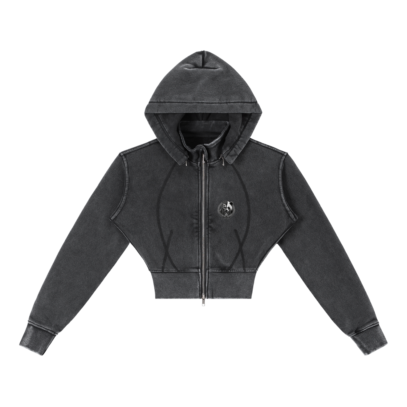 Womans Cropped Fleece Hoodie