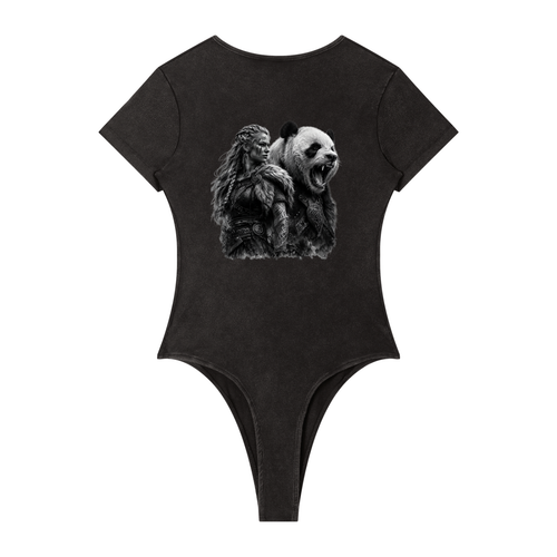 Battle Ready. Women's Mineral Wash Crewneck Bodysuit