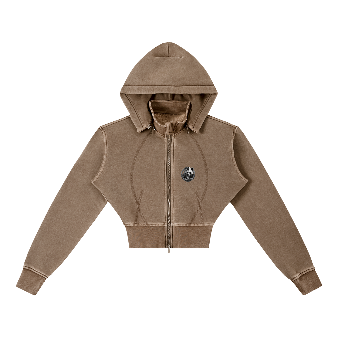 Womans Cropped Fleece Hoodie