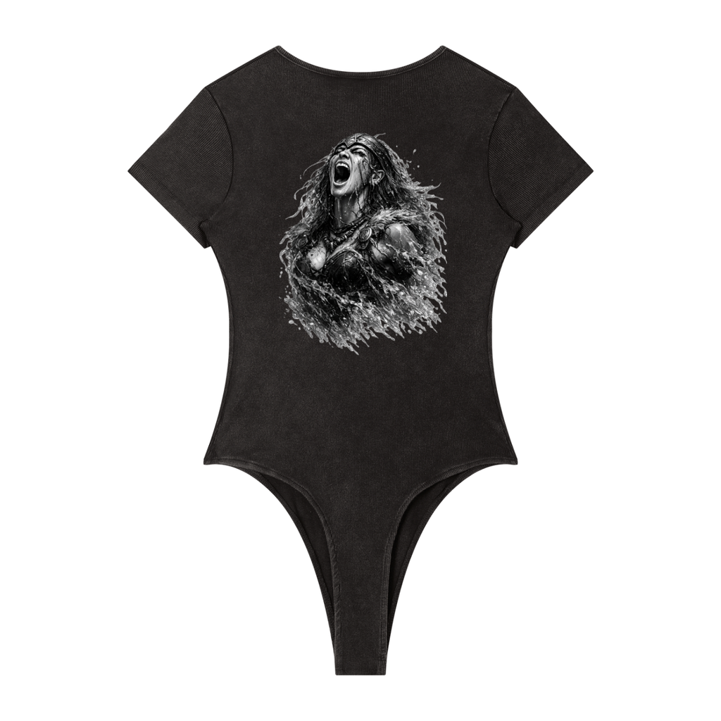 Crying Maiden. Women's Mineral Wash Crewneck Bodysuit
