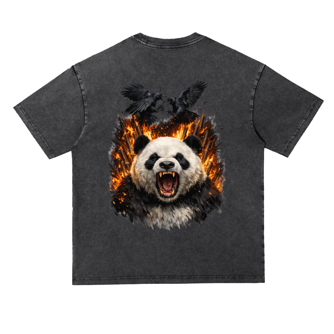 Burning Raven, Snow Washed Heavyweight Oversized