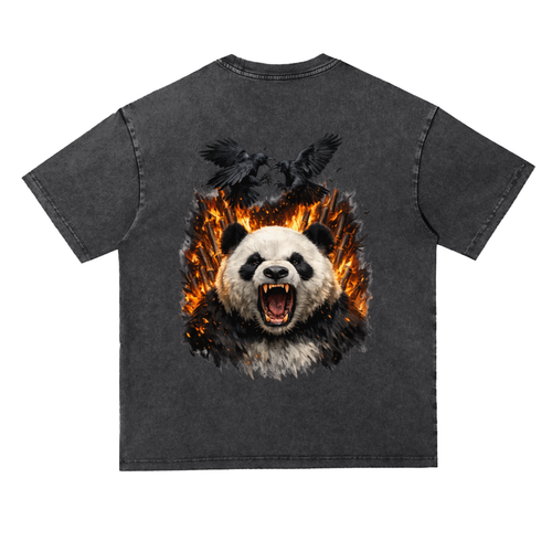 Burning Raven, Snow Washed Heavyweight Oversized